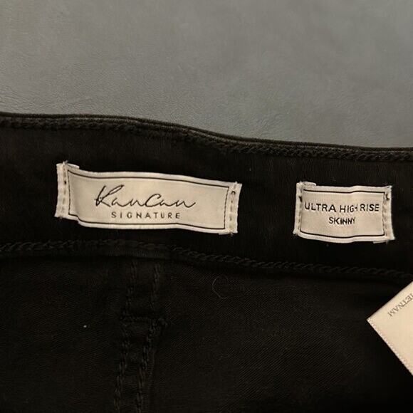 Kancan Jeans Womens 29 Black Ultra high Rise Skinny Signature Distressed Modern - Picture 9 of 12